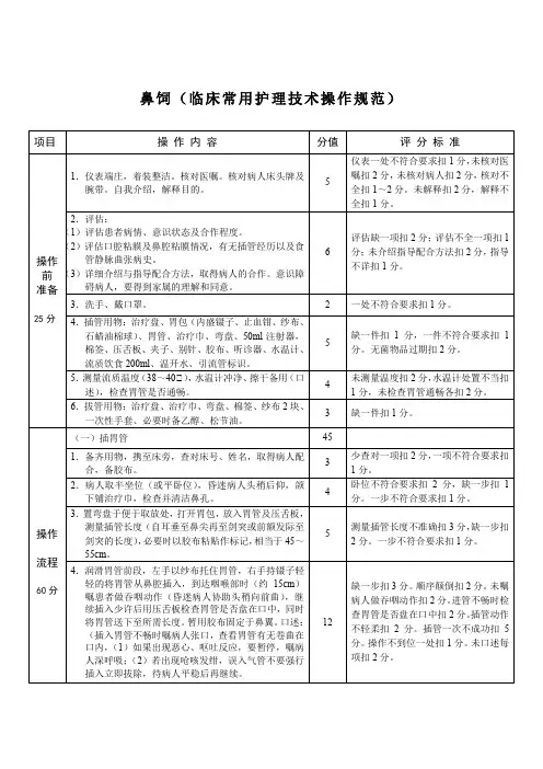 鼻饲(临床常用护理技术操作规范)