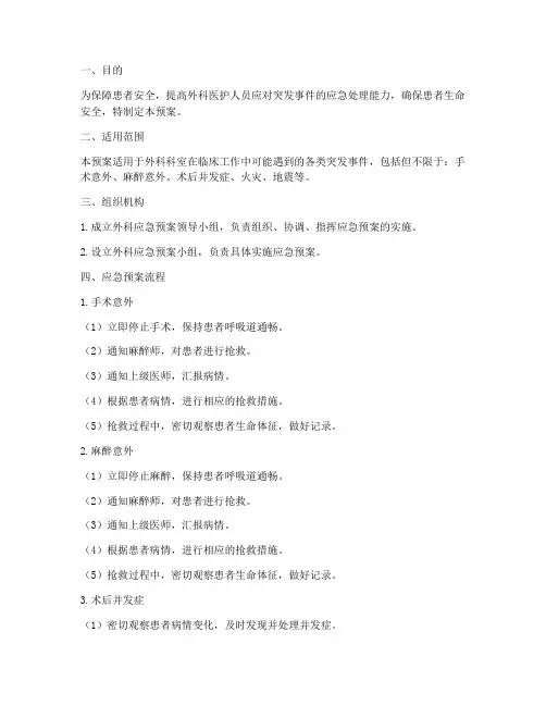 外科常见应急预案流程