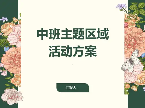 适合中班主题区域活动方案