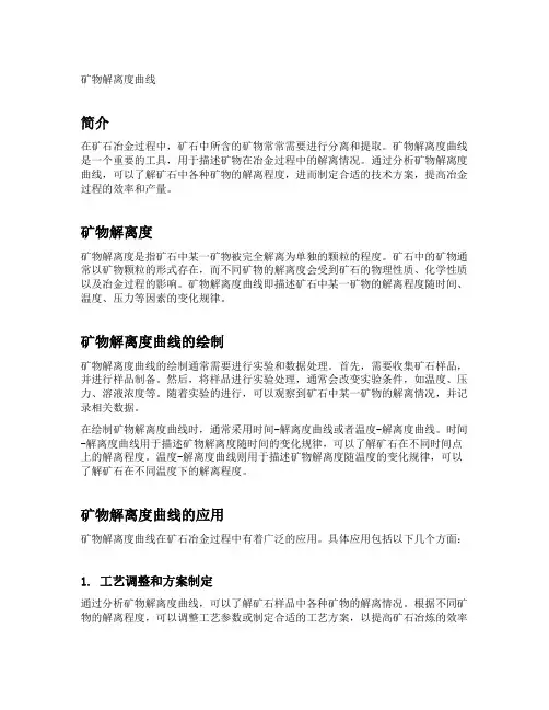 矿物解离度曲线
