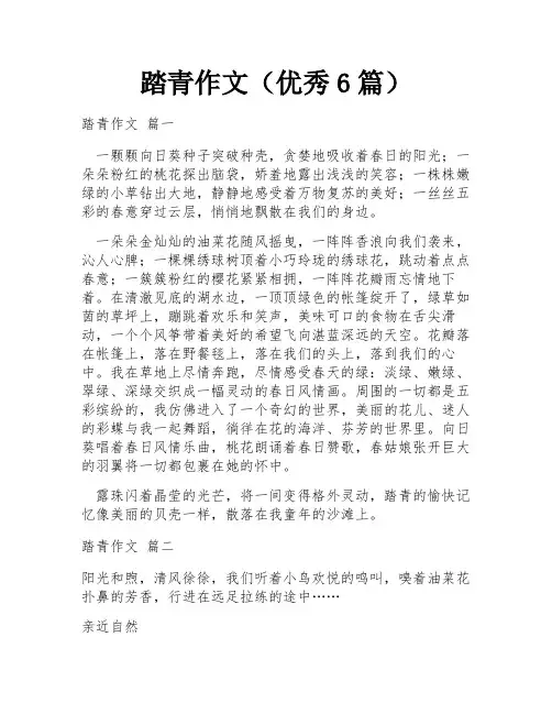 踏青作文(优秀6篇)