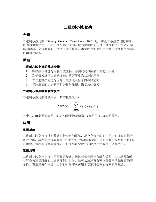 二进制小波变换