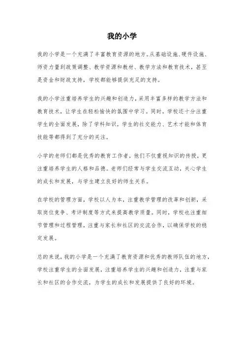 我 的 小 学