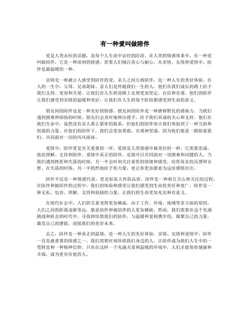 有一种爱叫做陪伴