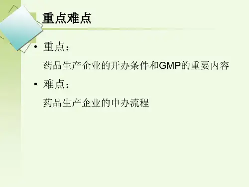 第三章药品生产管理法律规定ppt课件