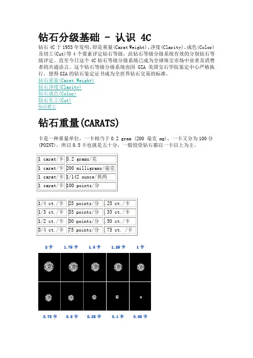 钻石分级基础