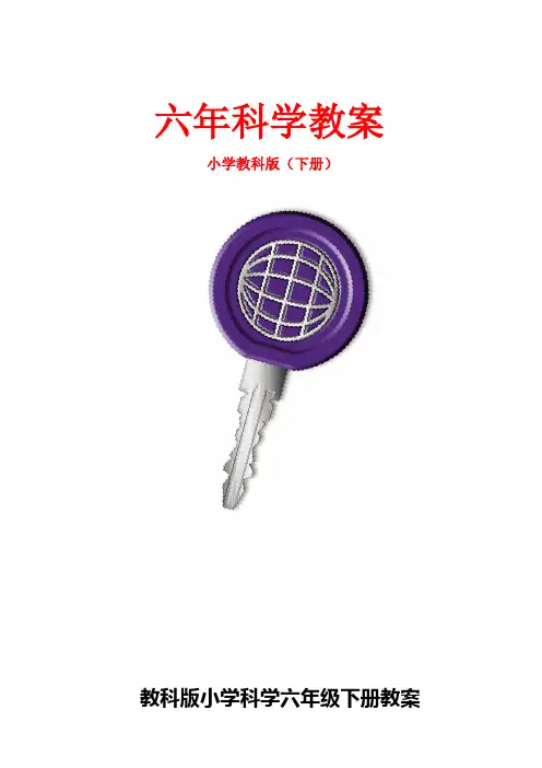 六年级科学下册教案范文