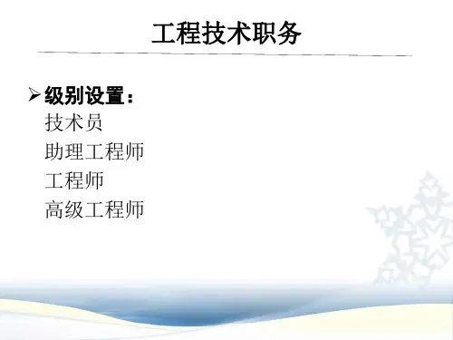 工程师职称评审资料