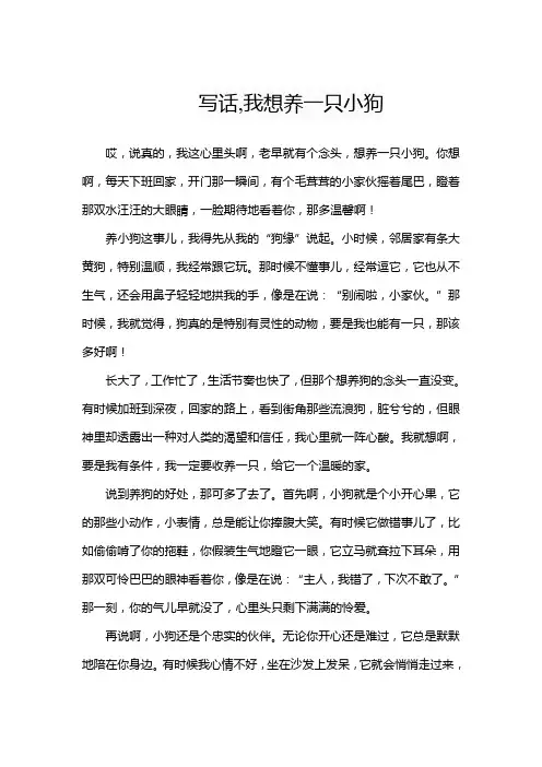 写话,我想养一只小狗