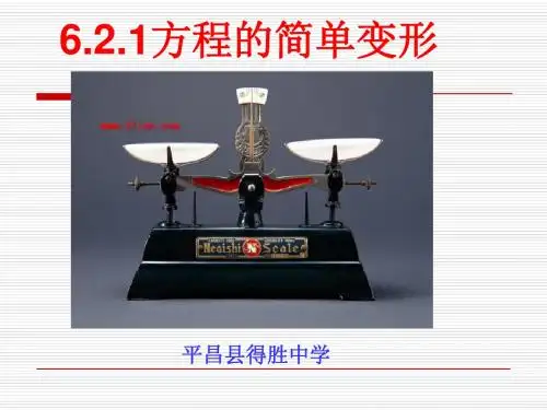 6.2.1.1.2方程的简单变形