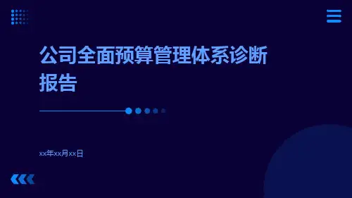 公司全面预算管理体系诊断报告