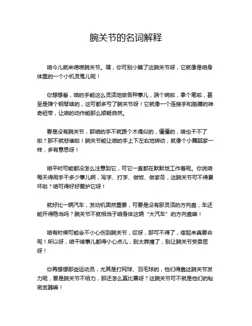 腕关节的名词解释