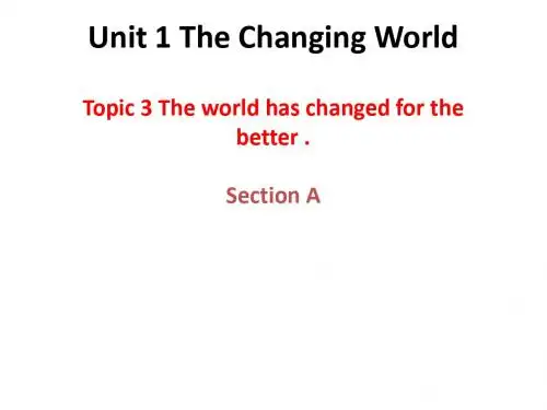 2019-仁爱九年级上册Unit1Topic3 SectionA(共21张PPT)-文档资料