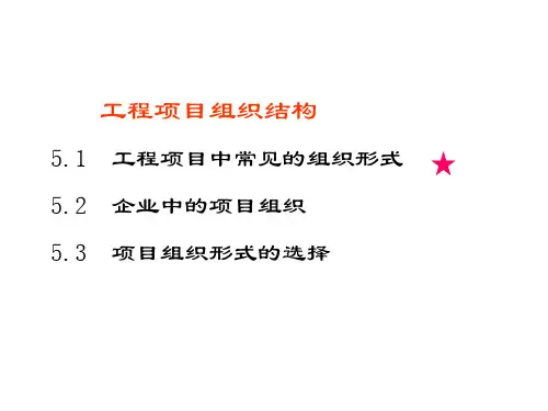 工程项目组织结构(多图表)