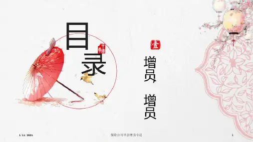 保险公司早会增员专题培训课件