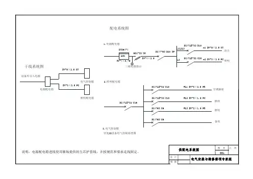电气安装与维修样题图纸