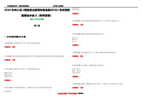 2023年四小证《精通救生艇筏和救助艇(Z02)》考试预测题精选专练II(附带答案)_4