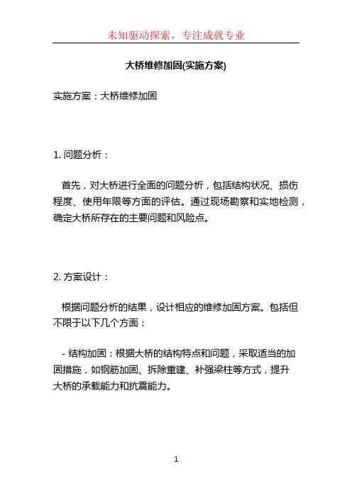 大桥维修加固(实施方案)