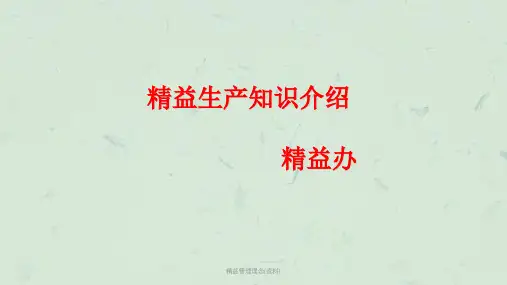 精益管理理念(资料)课件