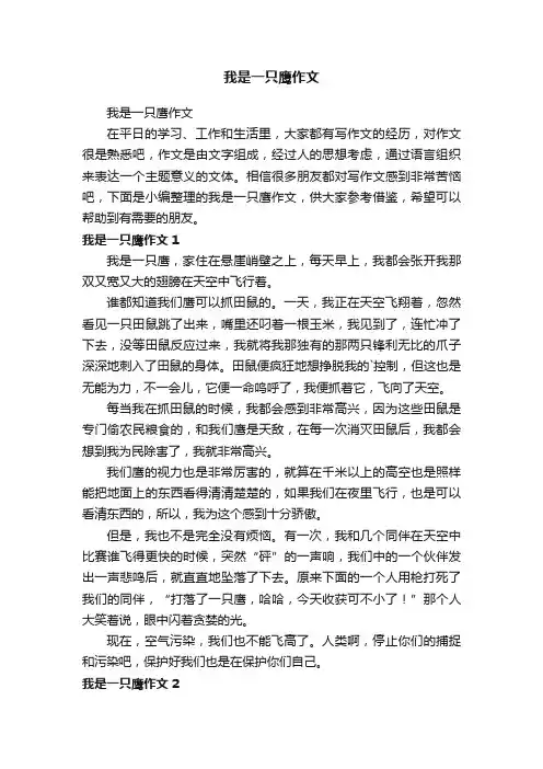 我是一只鹰作文