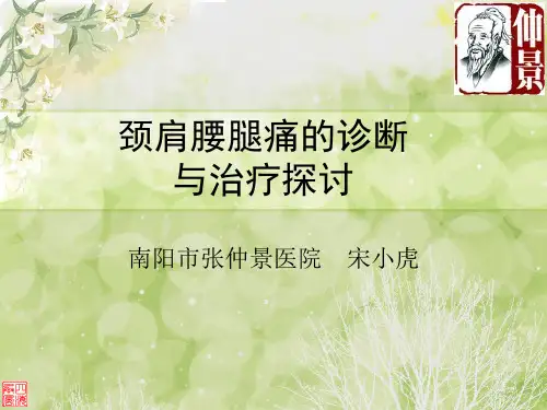 颈肩腰腿痛诊断与治疗参考PPT