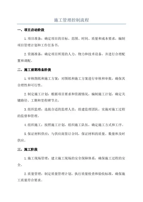 施工管理控制流程