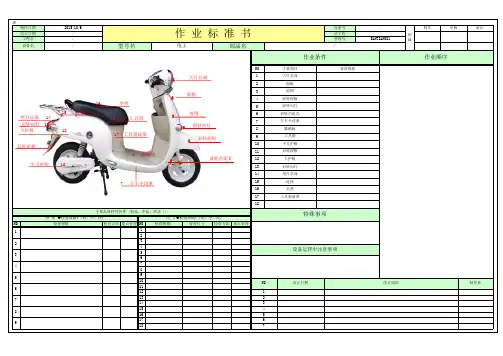 电动车作业标准模板