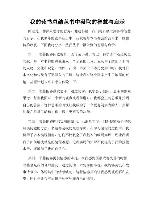 我的读书总结从书中汲取的智慧与启示