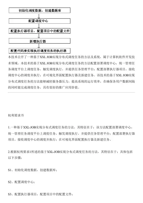基于XXL-JOB实现分布式调度任务的方法及系统与相关技术