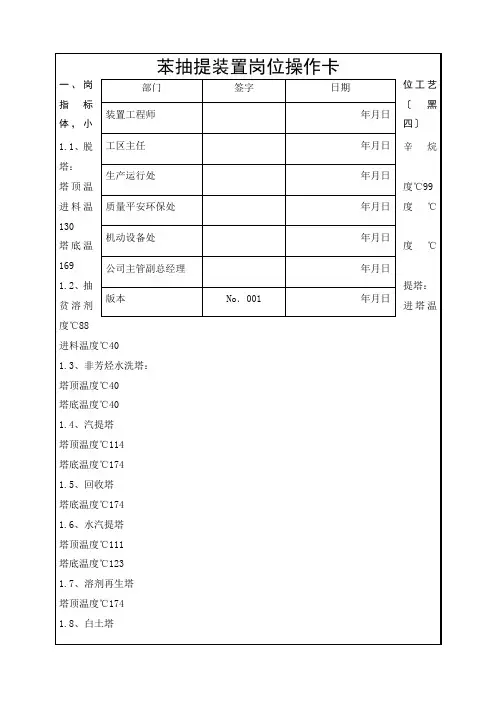岗位操作卡