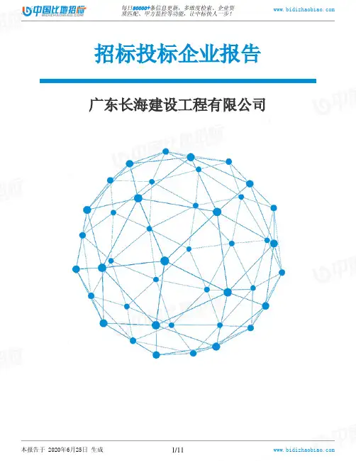 广东长海建设工程有限公司-招投标数据分析报告