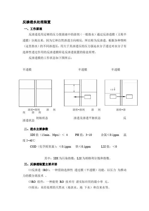反渗透水处理装置