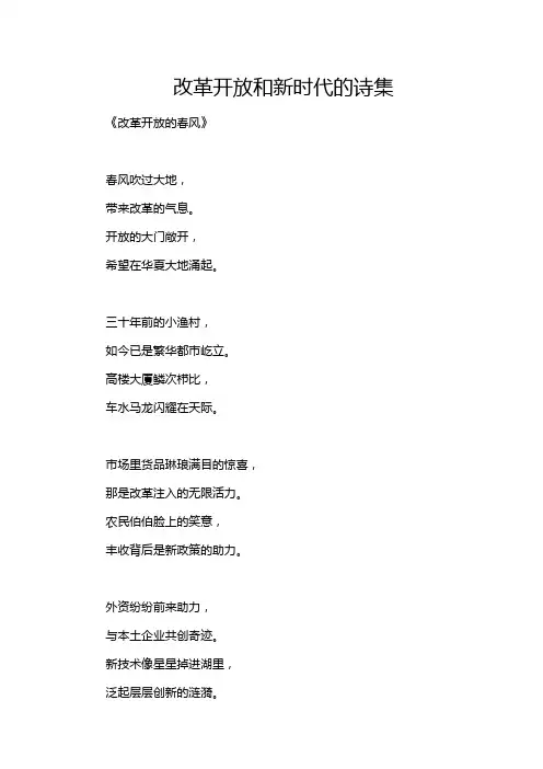 改革开放和新时代的诗集