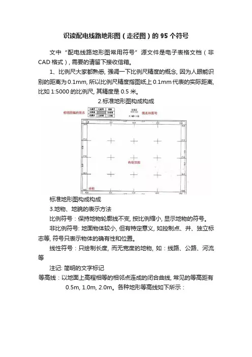 识读配电线路地形图(走径图)的95个符号