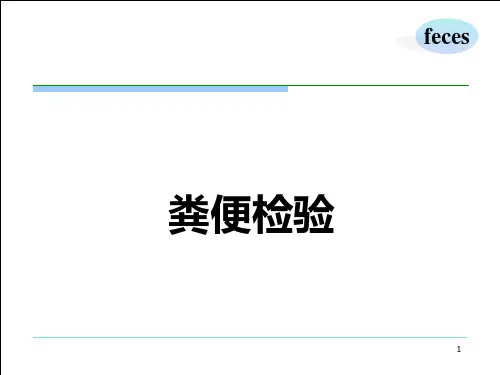 粪便检查实习小讲课PPT课件