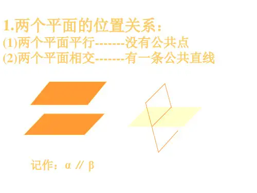 两平面平行的判定与性质(PPT)2-1