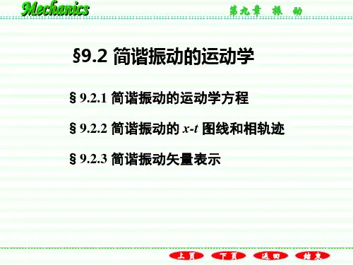 简谐振动的运动学讲解