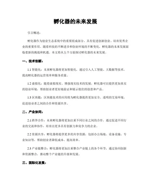 孵化器的未来发展