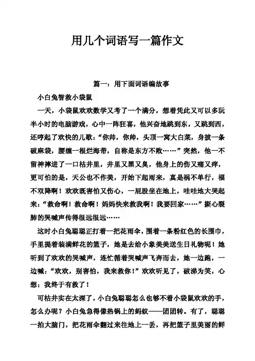 用几个词语写一篇作文