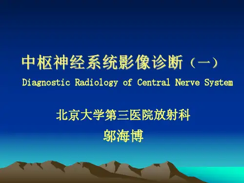 医学影像-中枢神经系统影像诊断(一)