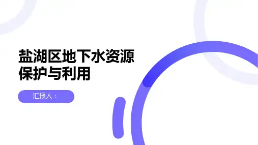 盐湖区地下水资源保护与利用