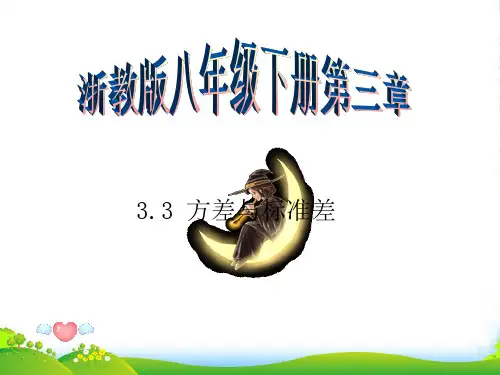 浙教版八年级数学下册第三章《3.3 方差和标准差》优课件(11张)