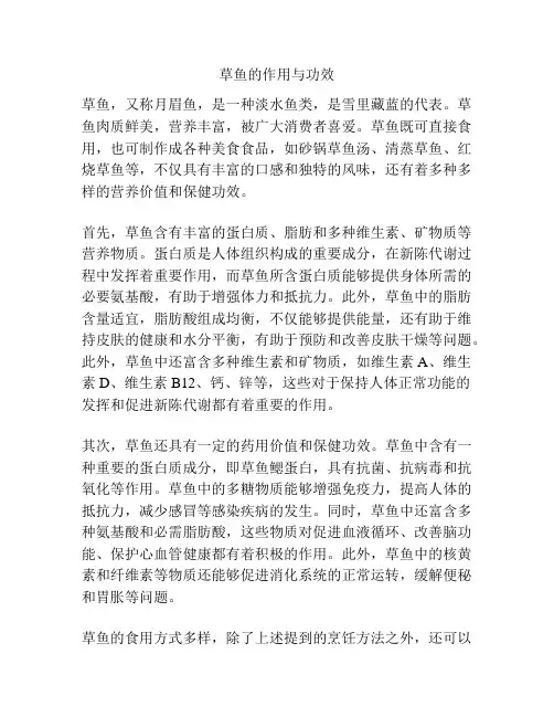 草鱼的作用与功效