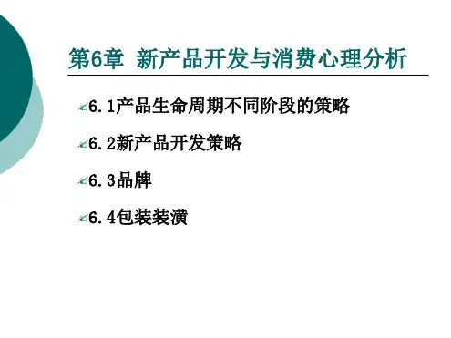 营销心理学 6第六章新产品开发与消费心理分析