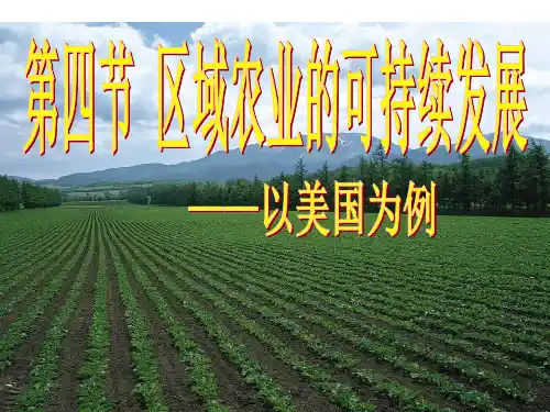 区域农业可持续发展以美国为例ppt课件