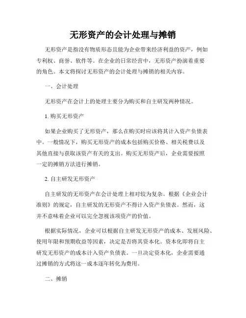 无形资产的会计处理与摊销