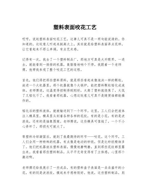 塑料表面咬花工艺
