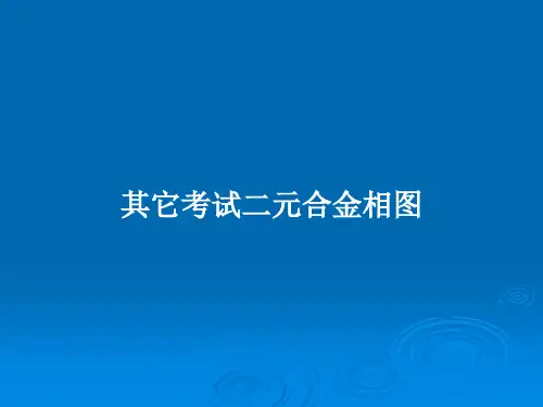 其它考试二元合金相图PPT教案