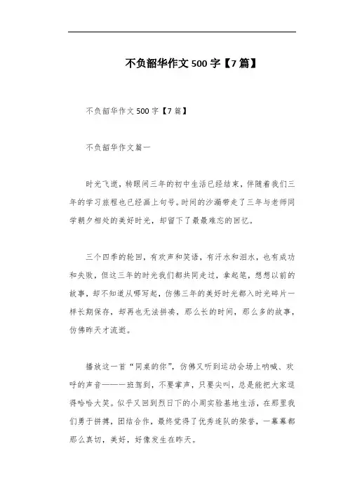 不负韶华作文500字【7篇】