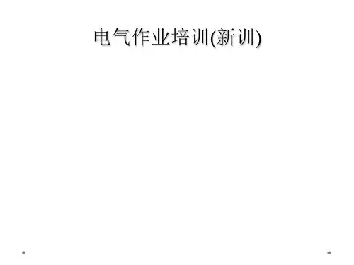 电气作业培训(新训)